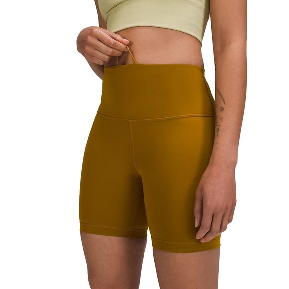 Lululemon Women's Gold Spice Align High-Rise Short 8" - Picture 3 of 5